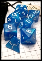 Dice : Dice - Dice Sets - Wiz Dice Blue Swirl - Swag Bag Gen Con Aug 2016